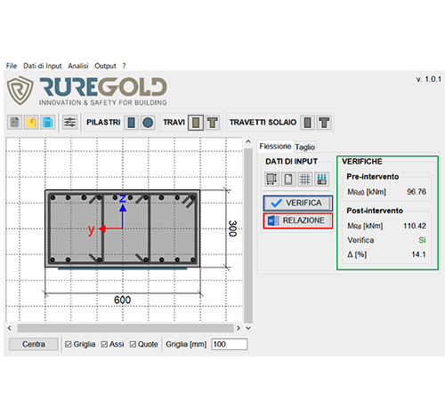 Verifica rinforzo FRCM Ruregold